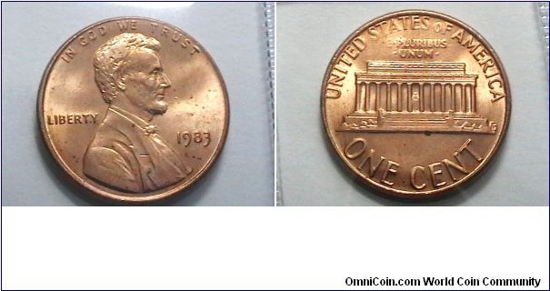 U.S. 1983-P 1 Cent KM# 201b 