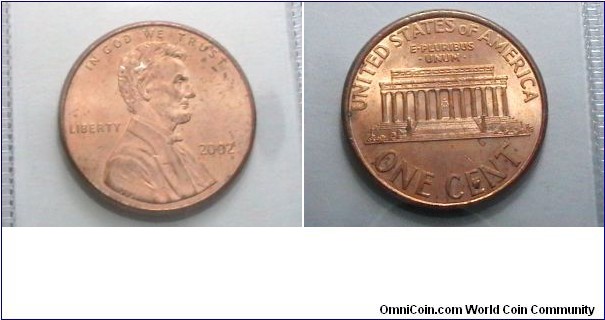 U.S. 2002-P 1 Cent KM# 201b 