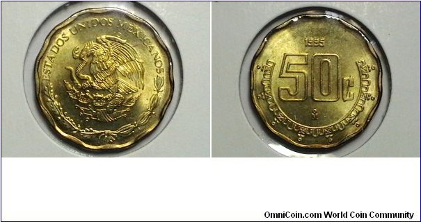 Mexico 1995-M 50 Centavos KM#  549 
