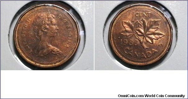 Canada 1983 1 cent KM# 132 
