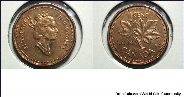 Canada 1992(1867-) 1 cent KM# 204 obv