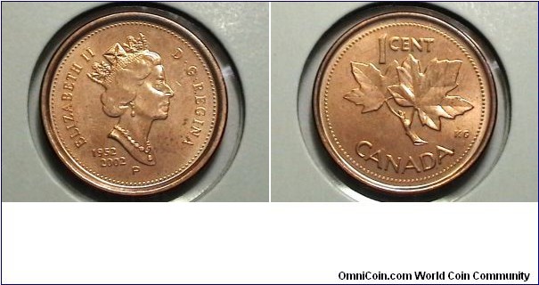 Canada 2002(1952-)-P 1 Cent KM# 445
