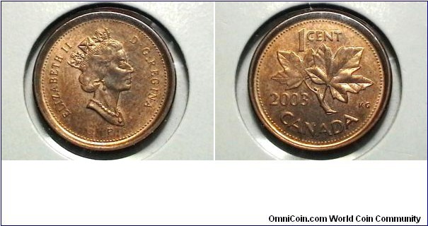 Canada 2003-P 1 cent Old obv KM# 490 