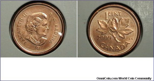 Canada 2009L 1 Cent KM# 490 