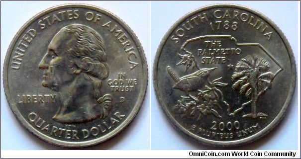 U.S. quarter (D)
2000, South Carolina