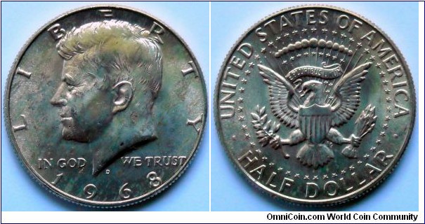 Kennedy half dollar.
1968