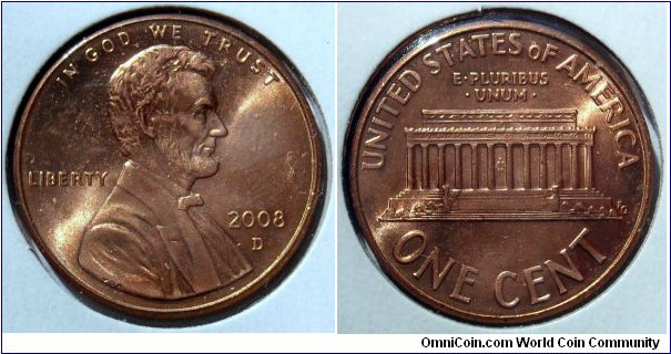 Lincoln cent.
2008  (D)