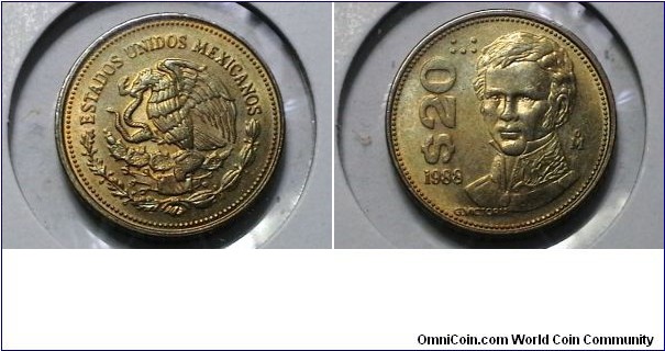 Mexico 1988-M 20 Pesos Date KM# 508 