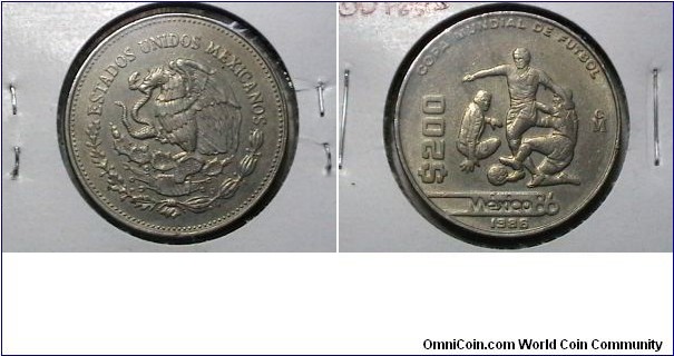 Mexico 1986-M 200 Pesos KM# 495  