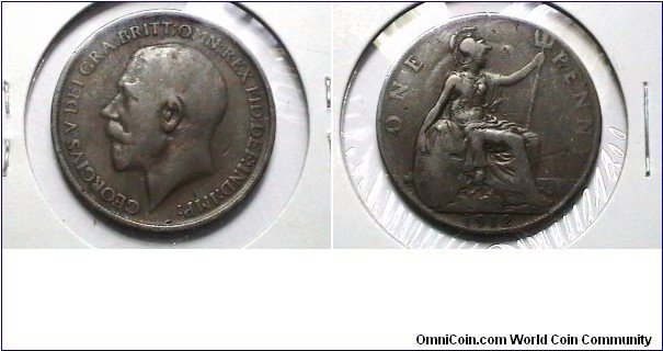 Great Britain 1912 1 Penny KM# 810 