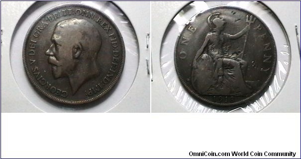 reat Britain 1918 1 Penny KM# 810 