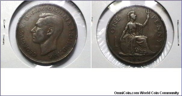 Great Britain 1947 1 Penny KM# 847 