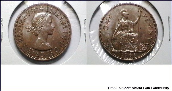 Great Britain 1965 1 Penny KM# 897 
