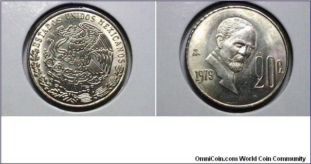 Mexico 1979 20 Centavos KM# 442 