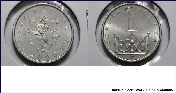 Czech Rep. 2002(M) 1 Koruna KM# 7 