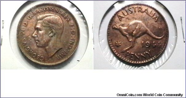 Austraila 1944(P) 1 Penny KM# 36 