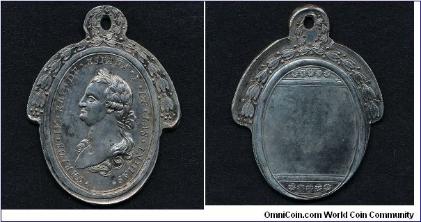 Mexico silver medal/decoration celebrating Charles IV of Spain.