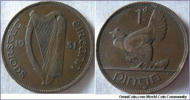 1931 penny, ireland aVF