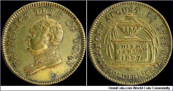 1827 Death of Frederick Duke of York, Great Britain.

A major upgrade for me of this very common medal.