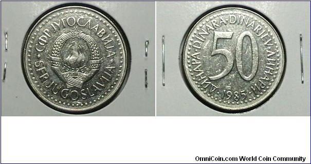 Yugoslavia 1985 50 Dinar KM# 113 