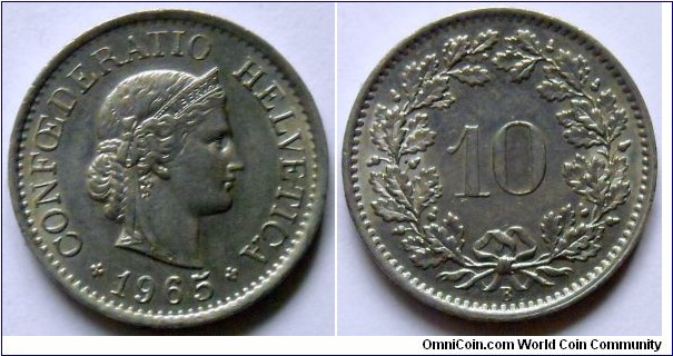 10 rappen.
1965 (B)