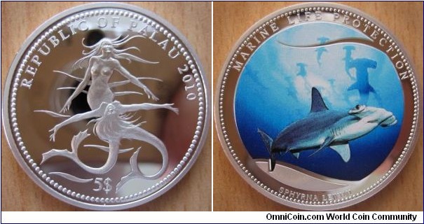 5 Dollars - Scalloped Hammerhead - 25 g Ag .925 Proof - mintage 1,500