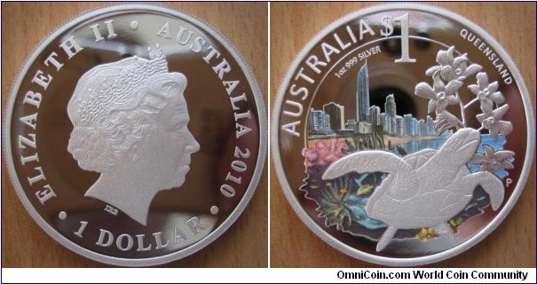 1 Dollar - Queensland - 31.13 g Ag .999 Proof - mintage 2,500