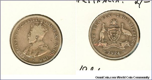1924 Florin Missing Tail of '4'