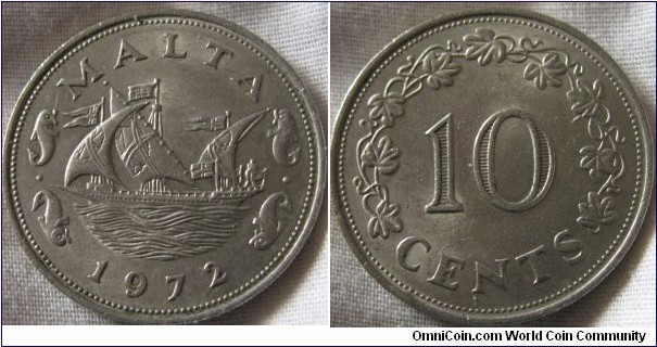 1972 10 cent, EF