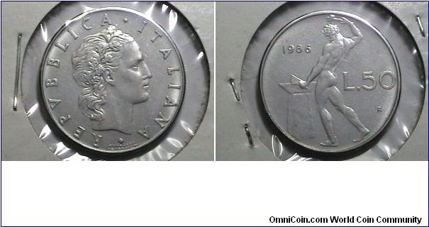 Italy 1986 50 Lira Km# 95.1 