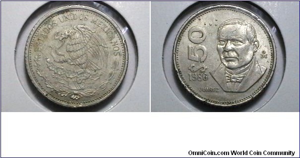 Mexico 1986 50 Pesos KM# 495 
