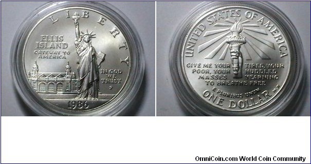 U.S. 1986-P Unc Statute Of Liberty comm. 