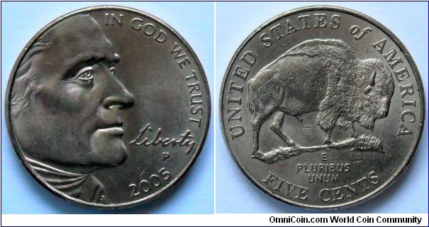 5 cents.
2005 (P)
Bison