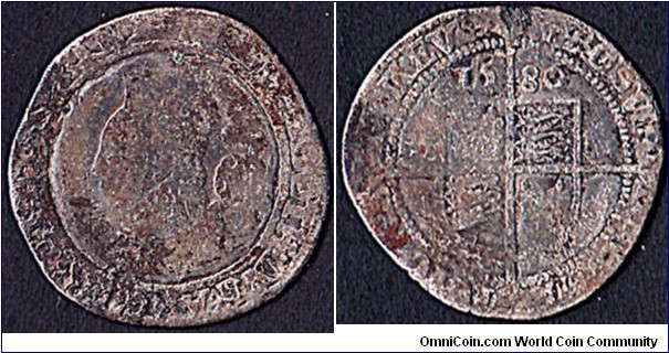 England 1580 6 Pence.