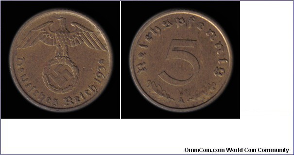 1938A 5 Reichspfennig