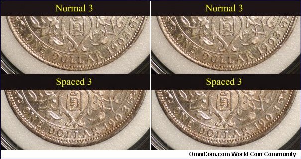 Comparison image of the 1903 spaced 