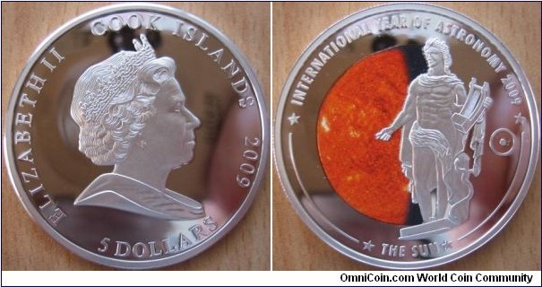 5 Dollars - Year of Astronomy - The Sun - 20 g Ag .999 Proof - mintage 2,000