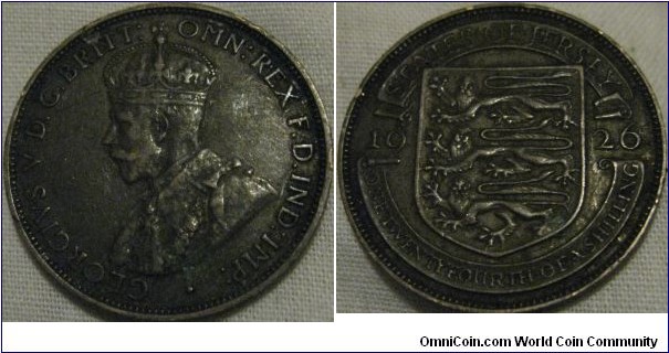 1926 1/24 shilling, F grade