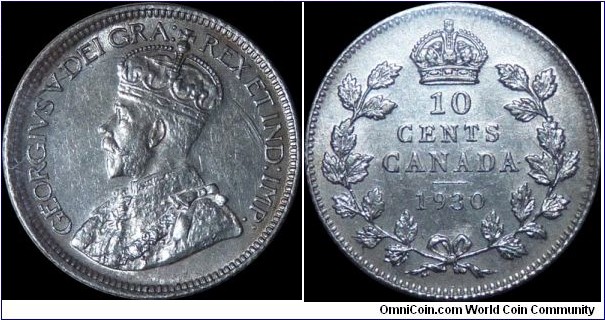 Canada 10 Cents 1930 ICCS EF45