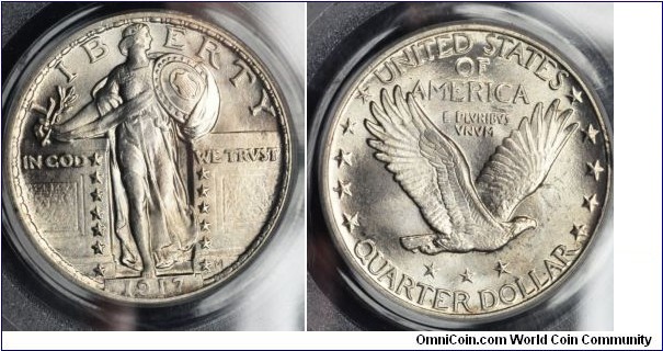 1917-P Type 2 Standing Liberty Quarter