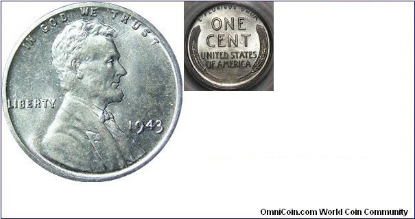 STEEL WHEAT PENNY : U.s used steel to make the pennies only in 1943 because during WWII, they didn't have enough copper so they used the copper that was for the pennies to build the shell casings to use. UNC: .50