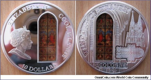 10 Dollars - Windows of Heaven - Cologne cathedral - 50 g Ag 999 Proof - mintage 2,000