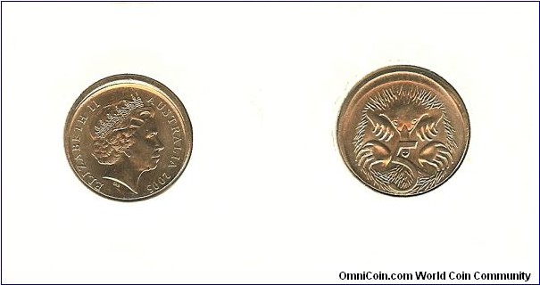 2005 five cent coin mis-struck. very rare to find mis-struck coins from the later years.