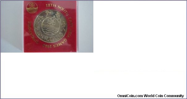 5.5.83
$5 Silver Proof Coin to commemorate 12th SEA Games in Singapore.Issue Price Sing$50.00  