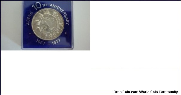 15.6.87
$10 Silver Proof Coin - 20th Anniversary of ASEAN.Issue Price Sing$40.00 