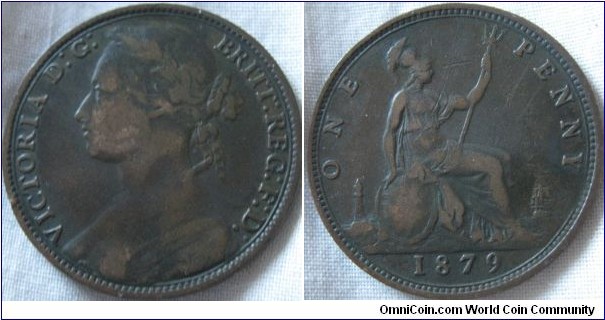 1879 penny, Fgrade