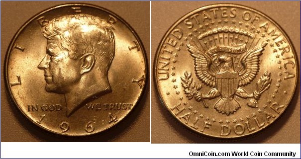 Half Dollar, Kennedy, 90% Silver