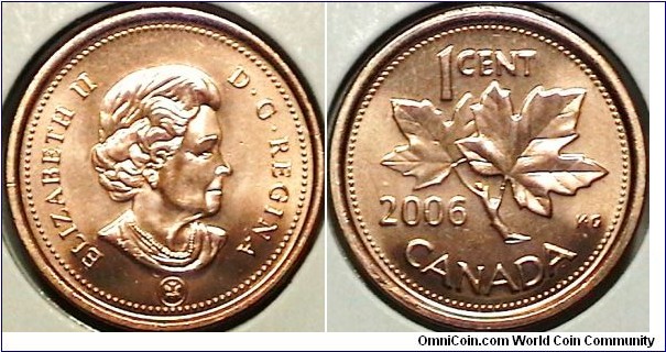 Canada 2006 1 Cent mag KM# 490 