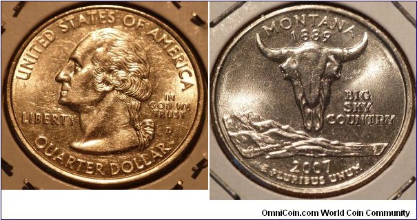 25 Cents, Montana, State Quarters (41/56) * Obv pic is common scan.