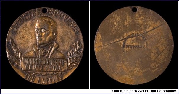 Monroe Doctrine souvenir medal, 1923